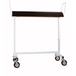 TROLLEY WTIH BENT TOP SHELF COVERED WITH ANTISLIP RUBBER